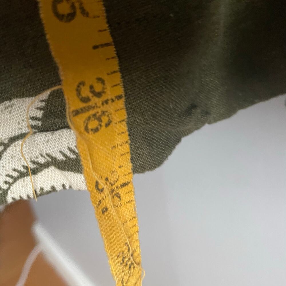 Tahari Linen Blend Dress Pockets Green Tropical Belted Vacation Resort Small - Picture 8 of 9